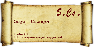 Seger Csongor névjegykártya