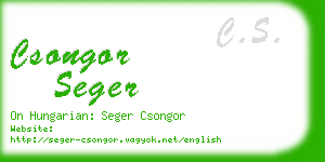 csongor seger business card